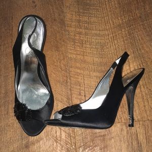 Jessica Simpson Black Slingback Heels